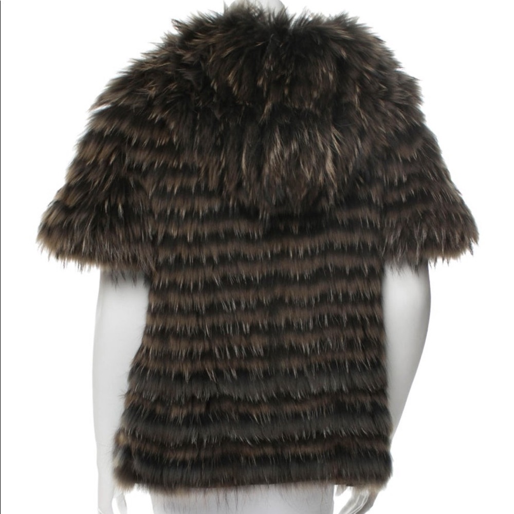 Reversible Raccoon and silk Jacket. - Picture 3 of 13